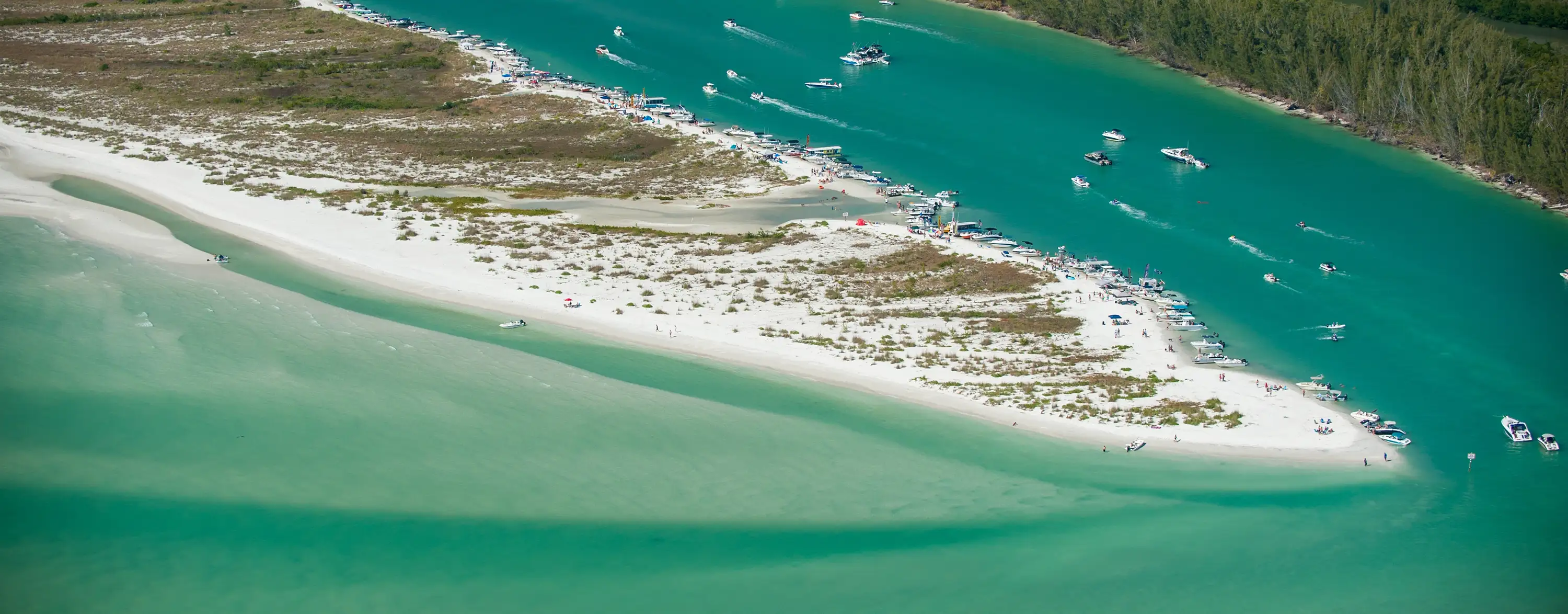 Aerial view of Keewaydin Island, Naples Florida